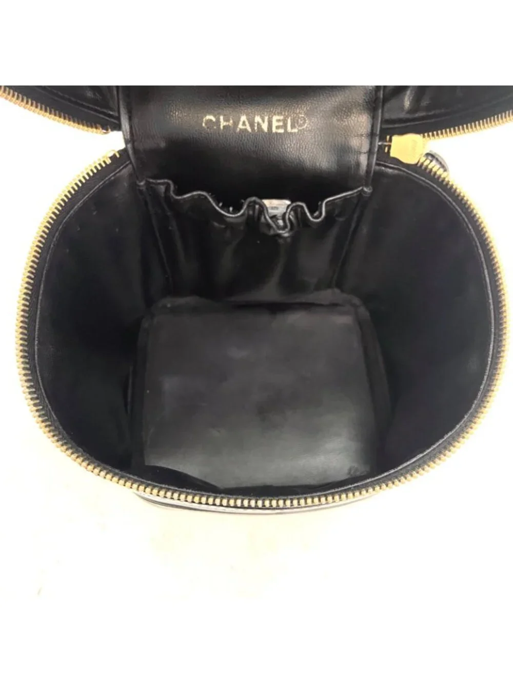 Chanel Vanity Bag CC Logo Black Seal